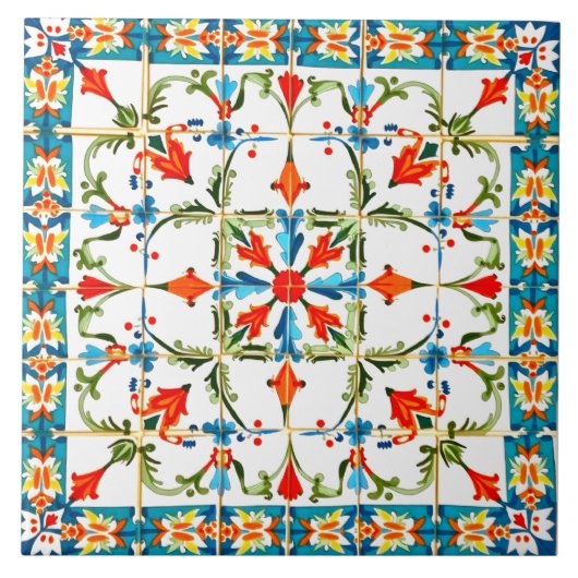Carreau coloré, marocain, mosaïque, (Devant)
