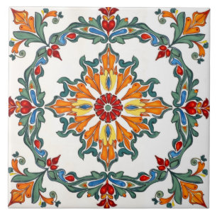 Carreau coloré, méditerranéen, mosaïque,