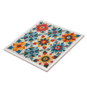 Carreau coloré, méditerranéen, mosaïque, (Côté)