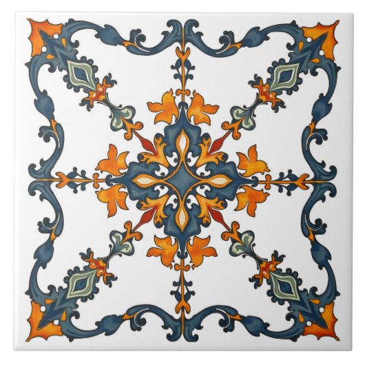 Carreau Coloré, Méditerranéen, mosaïque, Marocain, (Devant)