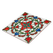 Carreau Coloré, méditerranéen, rouge et vert, mosaïque, (Côté)