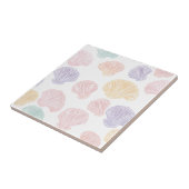 Carreau Coloré Pastel Seashell Motif moderne côtier (Côté)