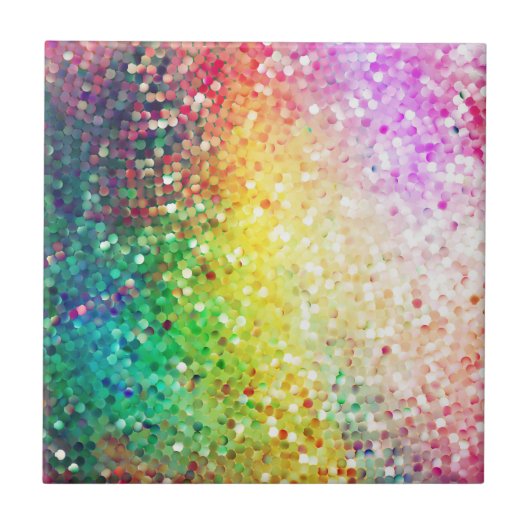 Carreau Coloré Pastel Tons Parties scintillant rétro (Devant)