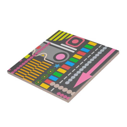 Carreau Colorful Abstract Art Pattern (Côté)