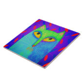 Carreau Colorful Abstrait Chat peinture numérique (Côté)