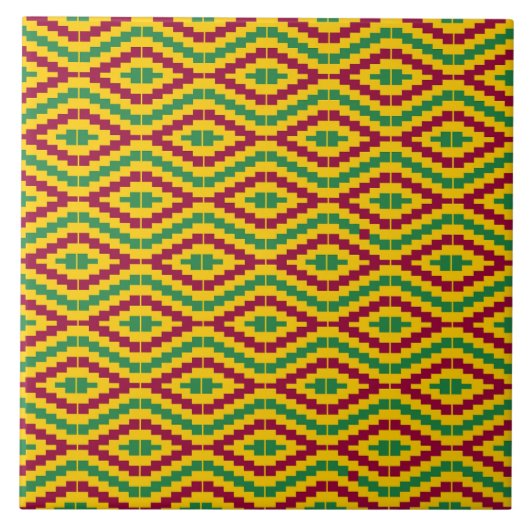 Carreau Colorful African Kente Pattern (Devant)
