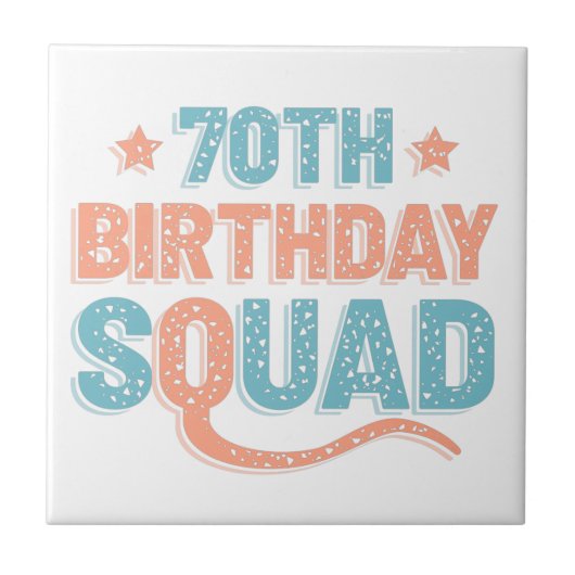 Carreau Colorful Distressed 70e anniversaire (Devant)