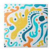 Carreau Colorful Funky moderne Abstrait (Devant)