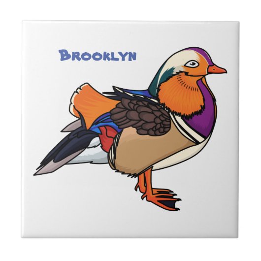Carreau Colorful mandarin duck (Devant)