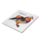 Carreau Colorful mandarin duck (Côté)