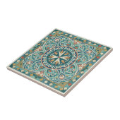 Carreau Colorful Mediterranean Pattern Pat#7 Teal ID1195 (Côté)