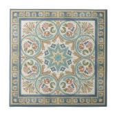 Carreau Colorful Mediterranean Pattern Pat#9 Teal ID1195 (Devant)