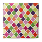 Carreau Colorful quatrefoil pattern (Devant)