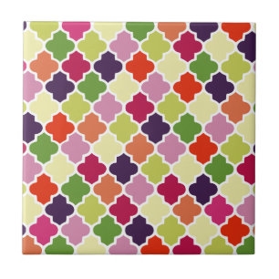 Carreau Colorful quatrefoil pattern