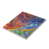Carreau Colorful Spirituel Abstrait Rainbow Flow Mosaic (Côté)