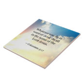 Carreau Colossien 3:17, Écriture biblique chrétienne (Côté)