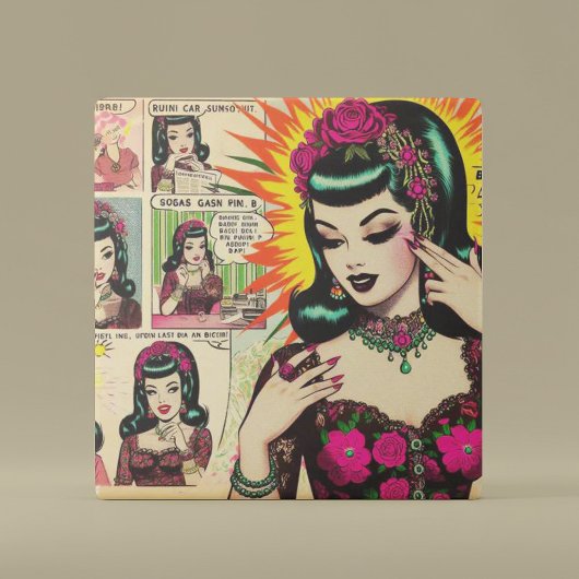 Carreau Comics vintage pour filles