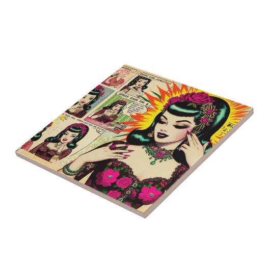 Carreau Comics vintage pour filles (Côté)