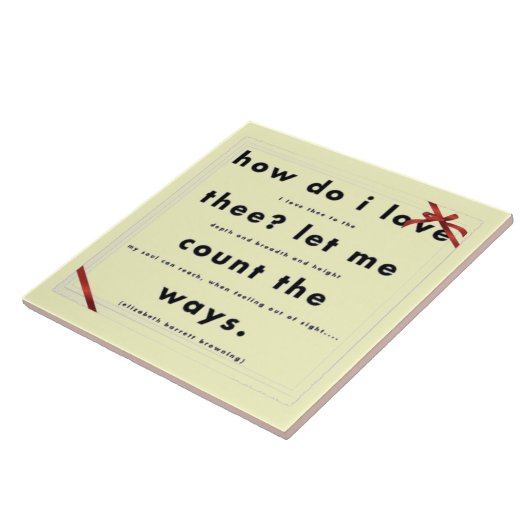 Carreau Comment Je T'Aime (Côté)