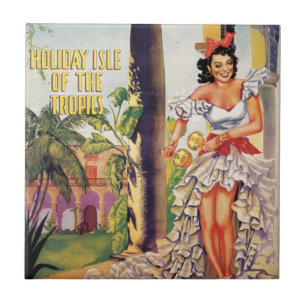 Carreau Commission Touristique Cubaine vintage Tropics Tra