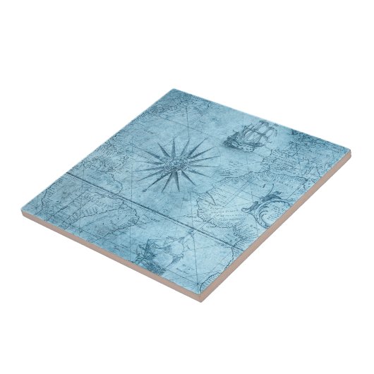 Carreau Compas bleu (Côté)