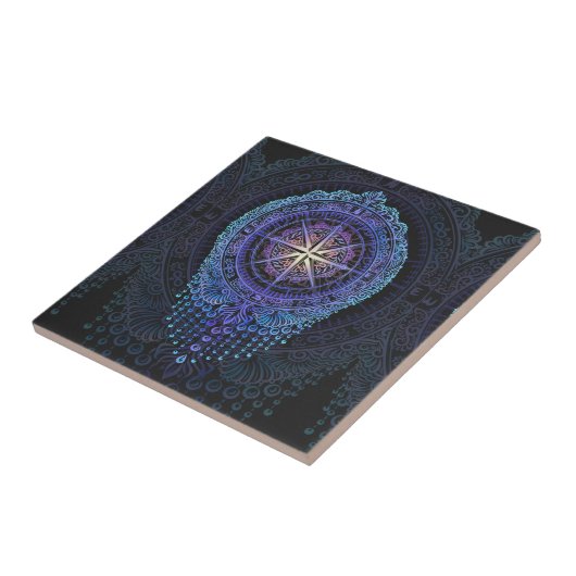 Carreau Compas céleste Mandala (Côté)