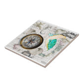 Carreau Compas de tortue de mer Vintage (Côté)