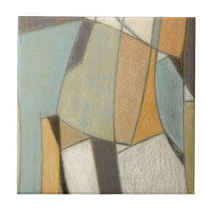 Carreau Composition abstraite avec des couleurs amorties