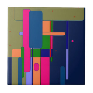 Carreau Composition d'œuvre d'art abstraite