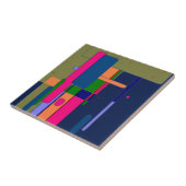 Carreau Composition d'œuvre d'art abstraite (Côté)