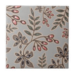 Carreau Composition rythmique des Feuilles fantaisistes da<br><div class="desc">Eléments botaniques interconnectés et fluides, axés sur les vignes curvilignes, le feuillage symétrique et les grappes florales délicates. / motif dessiné à la main et numériquement fini, laissant délibérément les imperfections intactes. / Vous pouvez modifier la taille et l'orientation du motif ou transférer le motif vers un autre produit. /...</div>