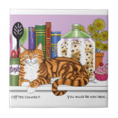 Carreau Comptoir de cuisine Orange Tabby Top Chat (Devant)