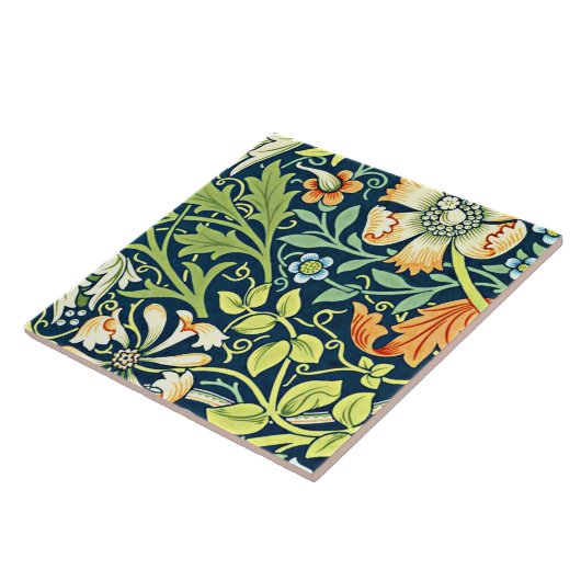 Carreau Compton, un motif William Morris, (Côté)