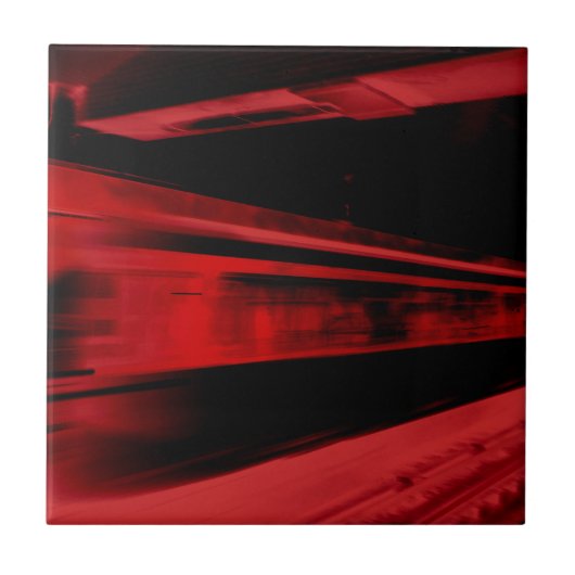 Carreau Concept de mouvement moderne et cool en rouge et n (Devant)