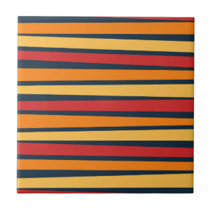 Carreau Conception abstraite colorée avec des lignes