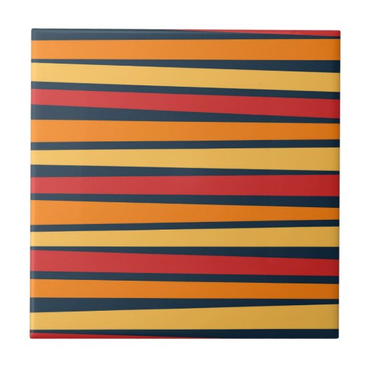 Carreau Conception abstraite colorée avec des lignes (Devant)