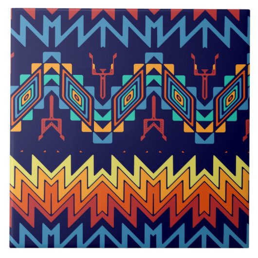 Carreau Conception abstraite de la conception tribale (Devant)
