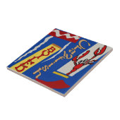 Carreau Conception abstraite de l'écrevisse bouillie (Côté)