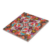 Carreau Conception abstraite florale colorée (Côté)