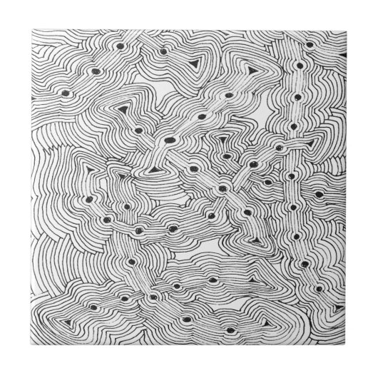 Carreau Conception abstraite originale de la batterie de s (Devant)