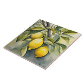 Carreau Conception aquarelle méditerranéenne toscane citro (Côté)
