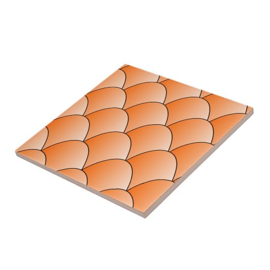 Carreau Conception Art Nouveau Orange (Côté)