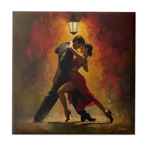 Carreau ✨Conception artistique romantique d'un couple de t