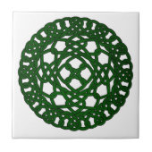 Carreau Conception celtique verte de noeud (Devant)