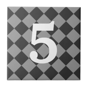 Carreau Conception Checkered de tuile de numéro de maison
