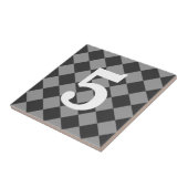 Carreau Conception Checkered de tuile de numéro de maison (Côté)