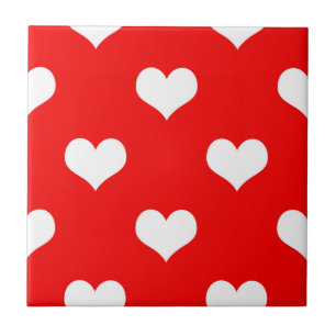 Carreau Conception d'amour de cœur rouge