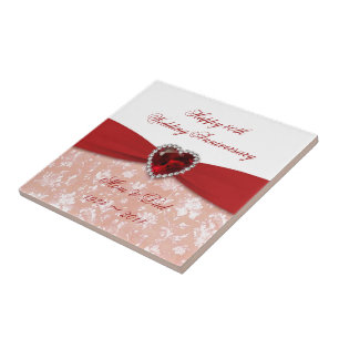 Carreau Conception d'anniversaire de mariage de damassé