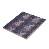 Carreau Conception d'art de mandala en spirale de galaxie (Côté)