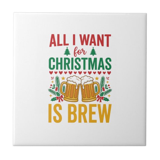 Carreau Conception de boisson de vacances Christmas Brew (Devant)
